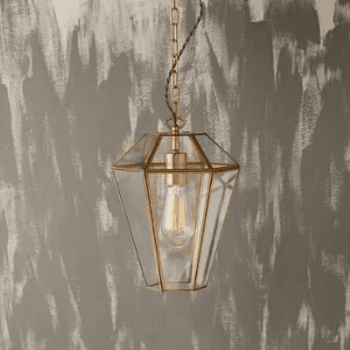 Image showing the Shade, Dickens Pendant, Glass & Brass, 35cm product.