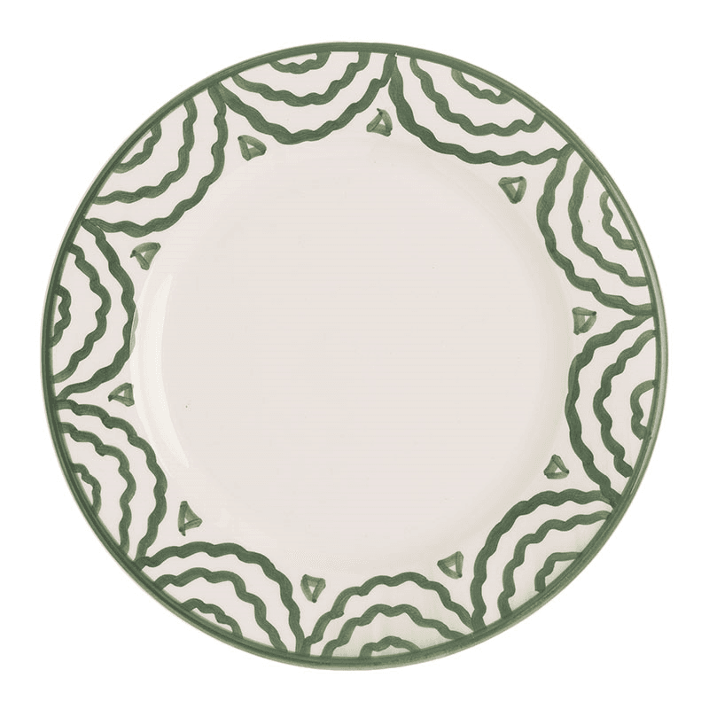 Tabla Set of 2 Side Plates, D20cm, Green