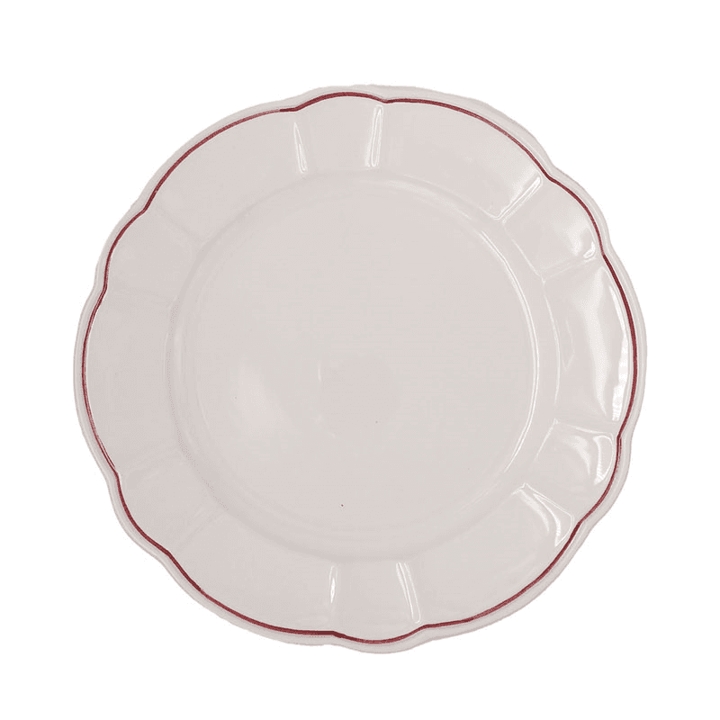 Romilly Set of 4 Dinner Plates, D28cm, Red