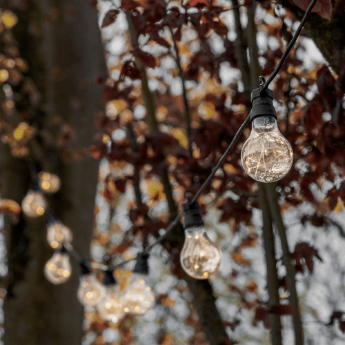 Image showing the Classic Festoon Extendable Lights, 13m, Black product.