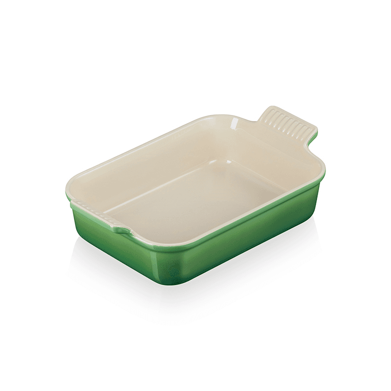 Stoneware Heritage Rectangular Dish, 26cm, Bamboo Green