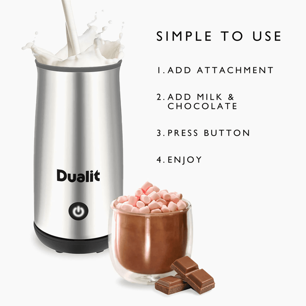 Handheld Milk Frother, Chrome