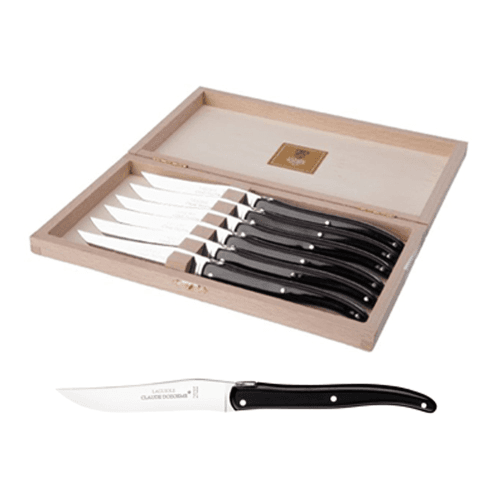 Image showing the Laguiole Set of 6 steak knives, Black product.