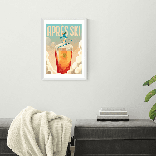 Image showing the Mark Harrison Apres Ski II Print, A2, White Frame product.