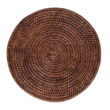 Image showing the Placemats, Latha, Rattan, Brown, Set of 4 product.