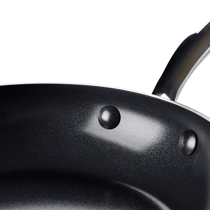 Barcelona Black Ceramic Non-stick Open Frying Pan, 32cm, Black