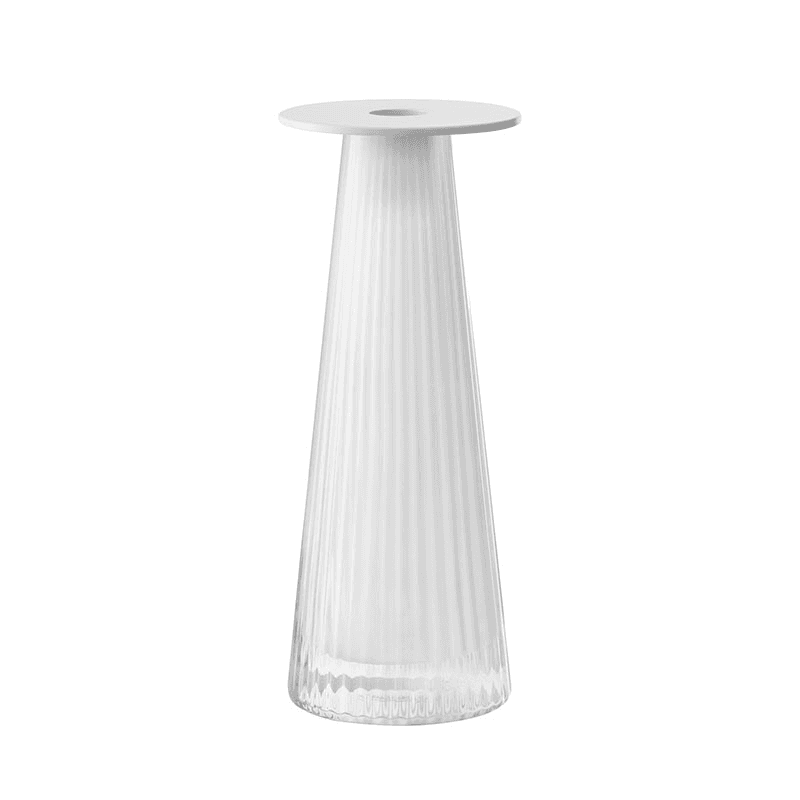 Beacon Candle Holder, H22cm, Chalk White