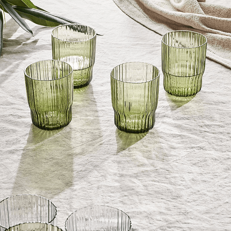 Fali Set of 4 Tumblers, 250ml, Olive