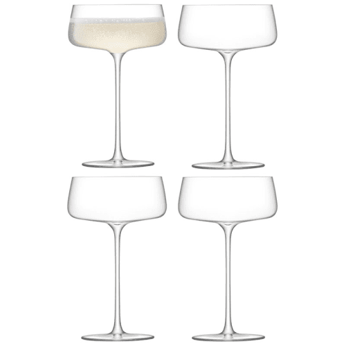 Image showing the Metropolitan Set of 4 Champagne Saucers, 300ml, Clear product.