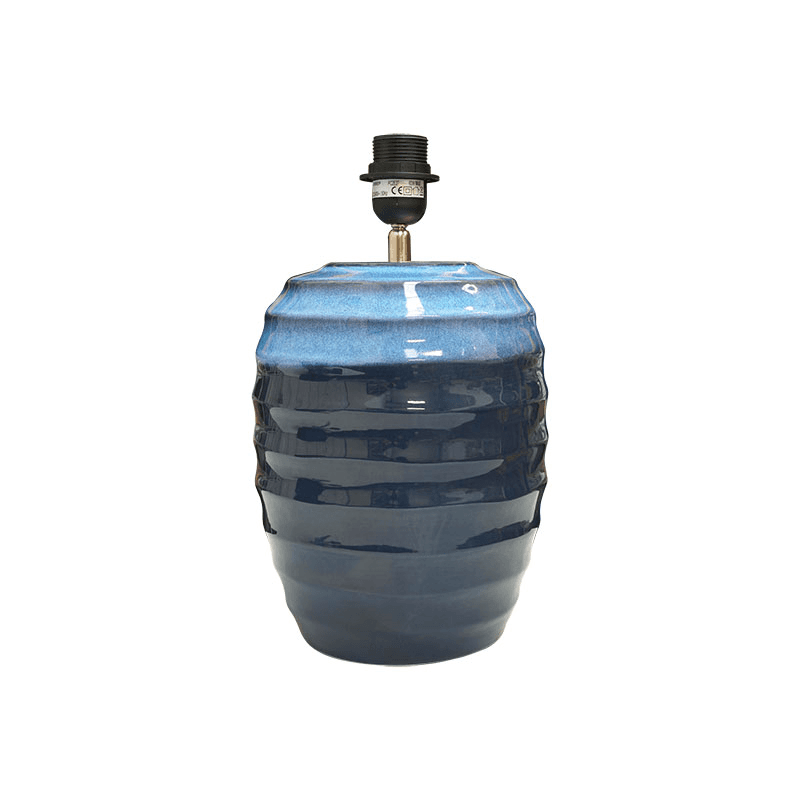 Beehive Ceramic Lamp, H 35.5cm, Blue