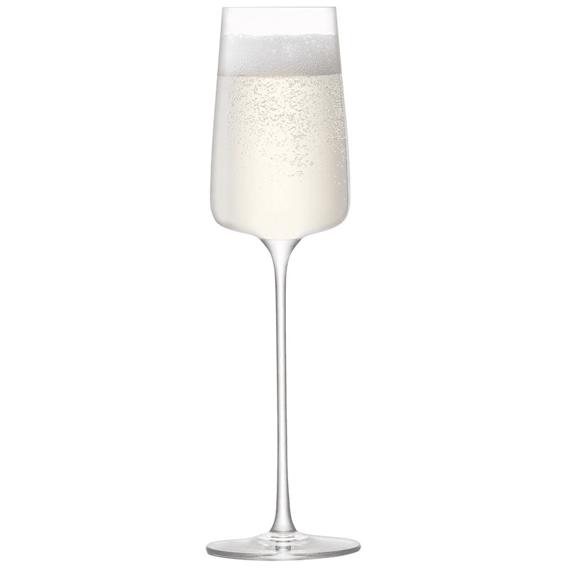 Metropolitan Set of 4 Champagne Flutes, 230ml, Clear