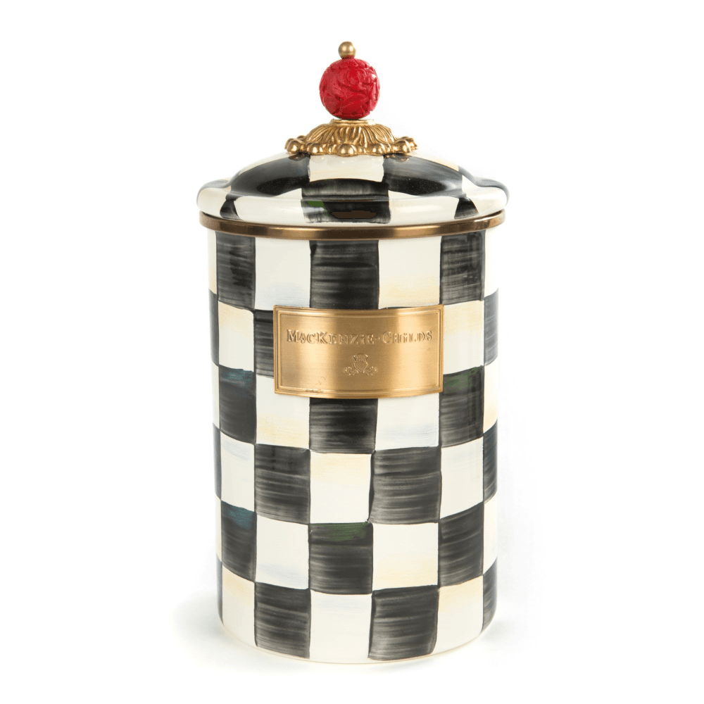 Courtly Check Large canister, 1.8L, Enamel