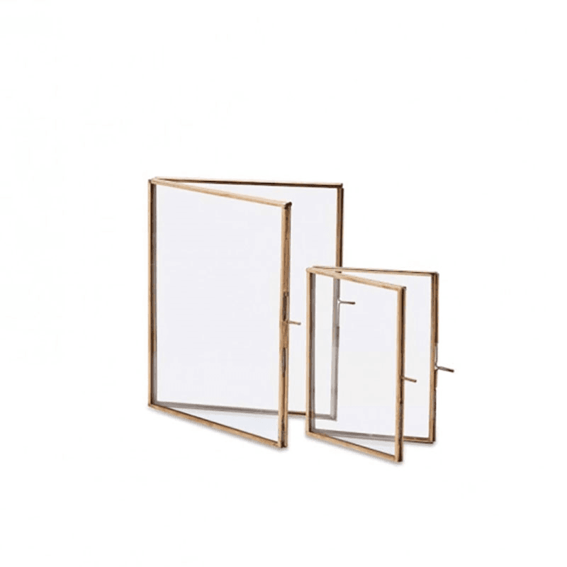 Danta Folded Portrait Frame, 5 x 7", Antique Brass