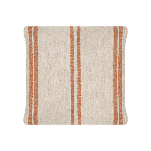 Image showing the Tajana Linen Stripe Cushion Cover, 50 x 50cm, Rust product.