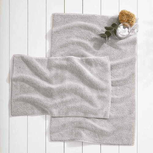 Image showing the Ile de Re Bath mat, Medium, Pearl grey product.
