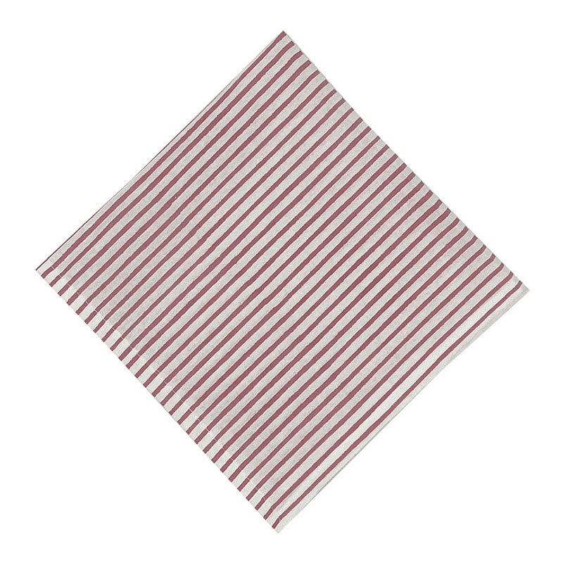 Striped Napkins, 45 x 45cm, Dusty Rose
