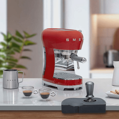 Image showing the 50's Style Espresso Coffee Machine, Red product.