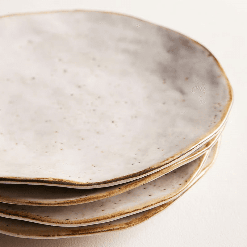 Emden Set of 4 Side Plates, D15cm, Cream