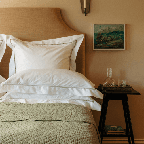 Image showing the Nina Scalloped Bedspread, Sage product.