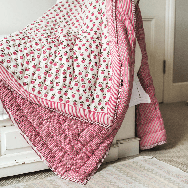 Daisy Quilt, Double, Pink