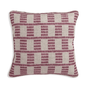 Image showing the Cushion, Square, Cool Pink Cove, Linen, 43x43cm product.