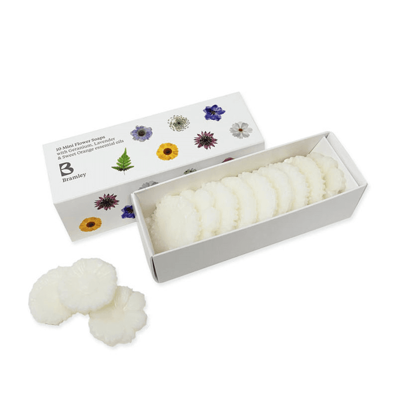 Bramley Set of 10 Mini Soaps Gift Set, White