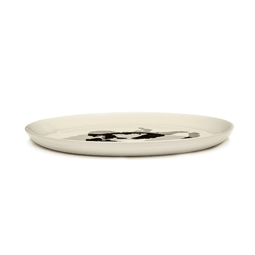Image showing the Ottolenghi Set of 2 large plates, D27, White And Black product.