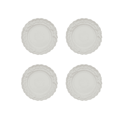 Image showing the Tutti Frutti Set of 4 Dinner Plates, D26cm, White product.
