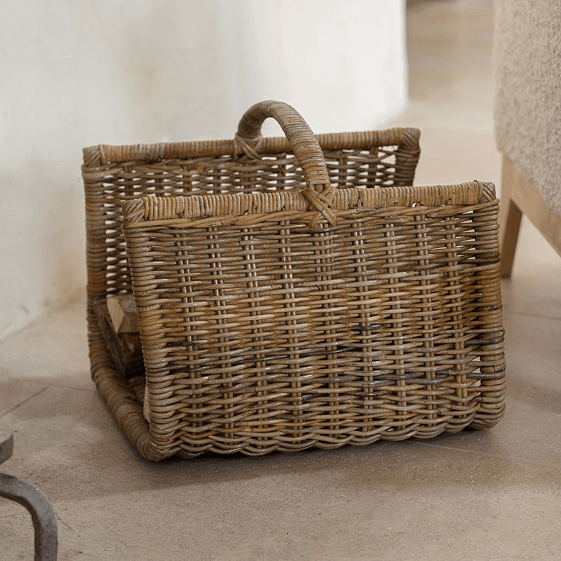 Sadra Log Basket, Rattan