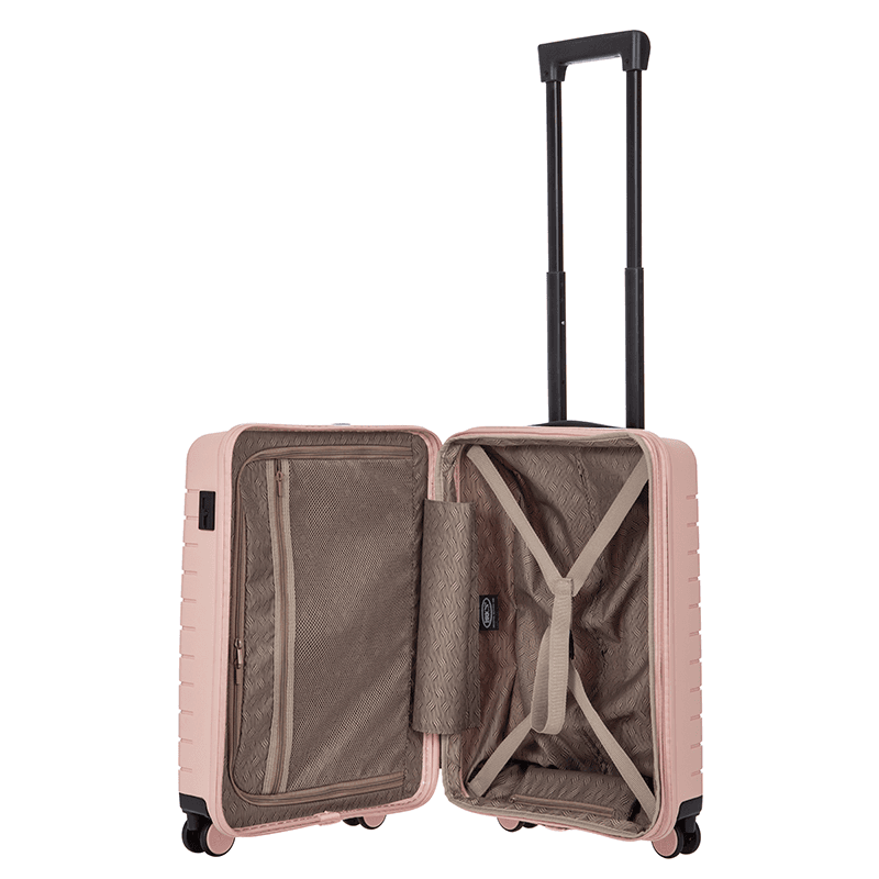 Ulisse Expandable Suitcase, H55 x W23 x L37cm, Pearl Pink