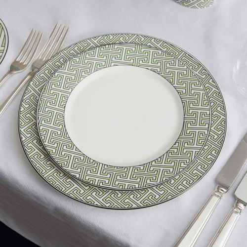 Image showing the Maze Set of 2 Dinner Plate, D26cm, Apple Green product.
