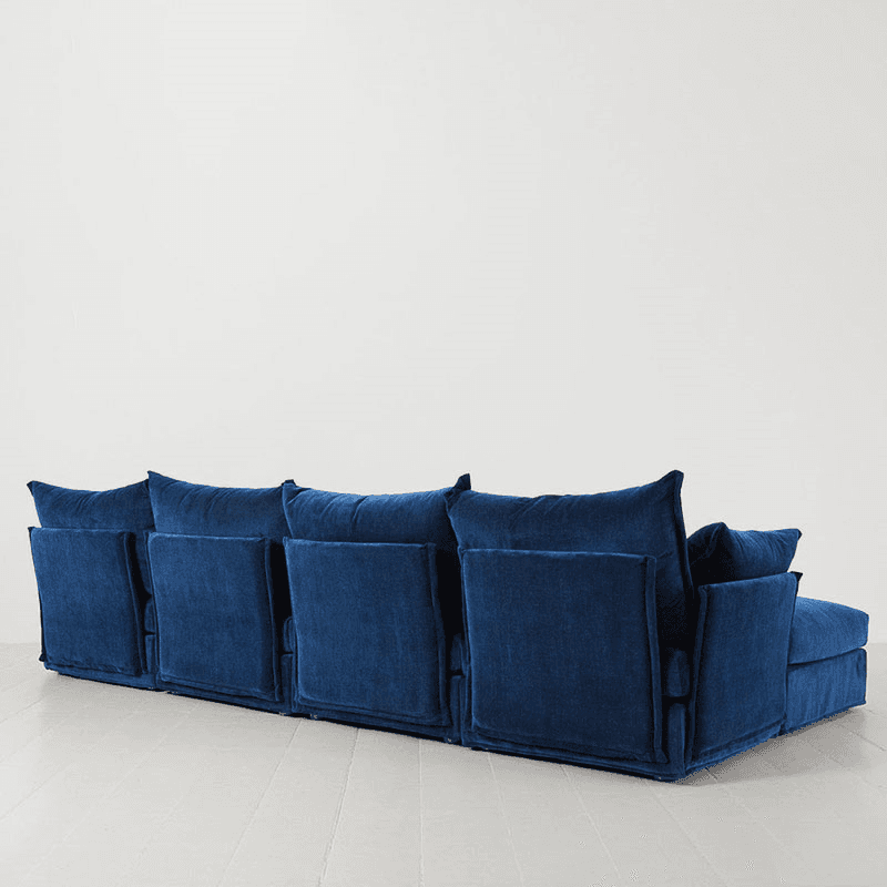Model 06 4 Seater Sofa With Chaise, Navy