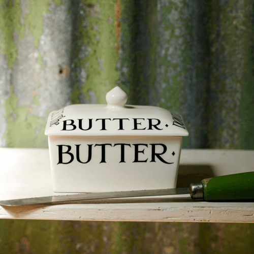 Image showing the Black Toast Butter Dish, L15 x W11.4 x H10cm, Cream product.