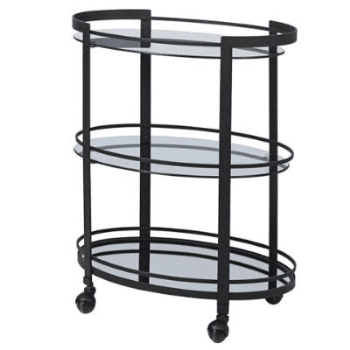 Drinks Trolley, Smoked Mirror, 800cm