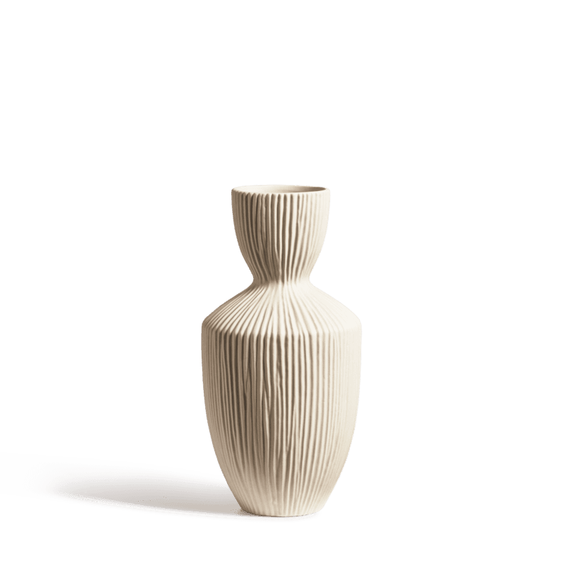 Crispa Vase, H15cm, Off White