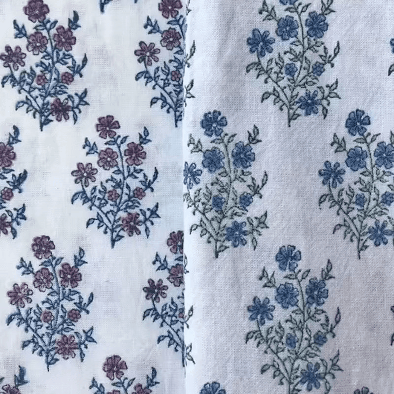 Mayo Flowers Tablecloth, 170 x 270cm, Green & Blue