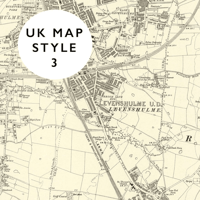 Personalised Map Clock Voucher, D30cm