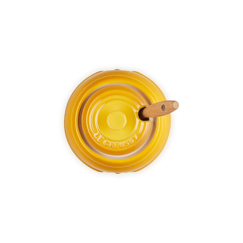 Stoneware Honey pot and dipper, 450ml, Dijon
