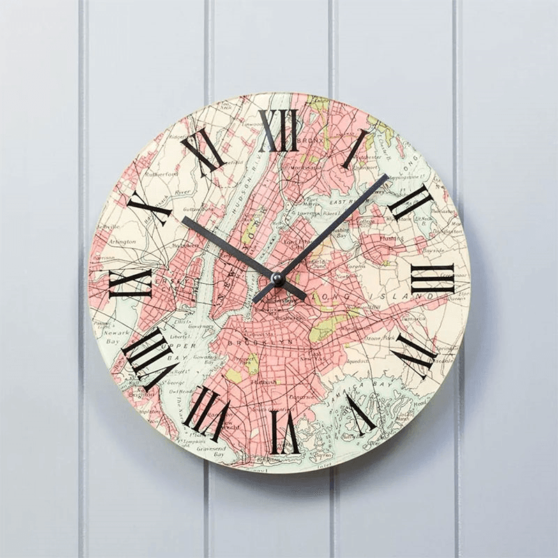 Personalised Map Clock Voucher, D30cm