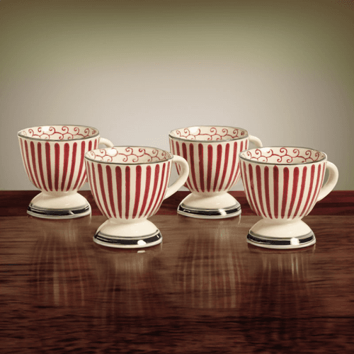 Image showing the Kintaro Set of 4 Mugs, Cochineal product.