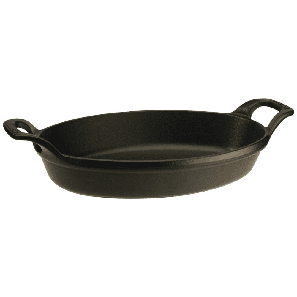 Oval stackable dish, 24cm, Black