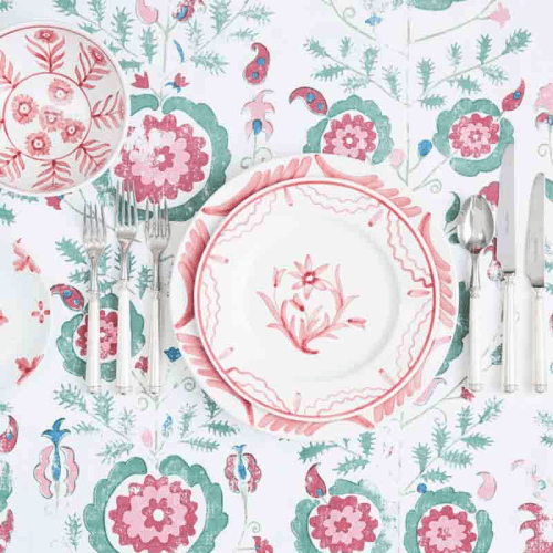 Image showing the Plate, Summer Flower, Pink, Medium, 23cm product.