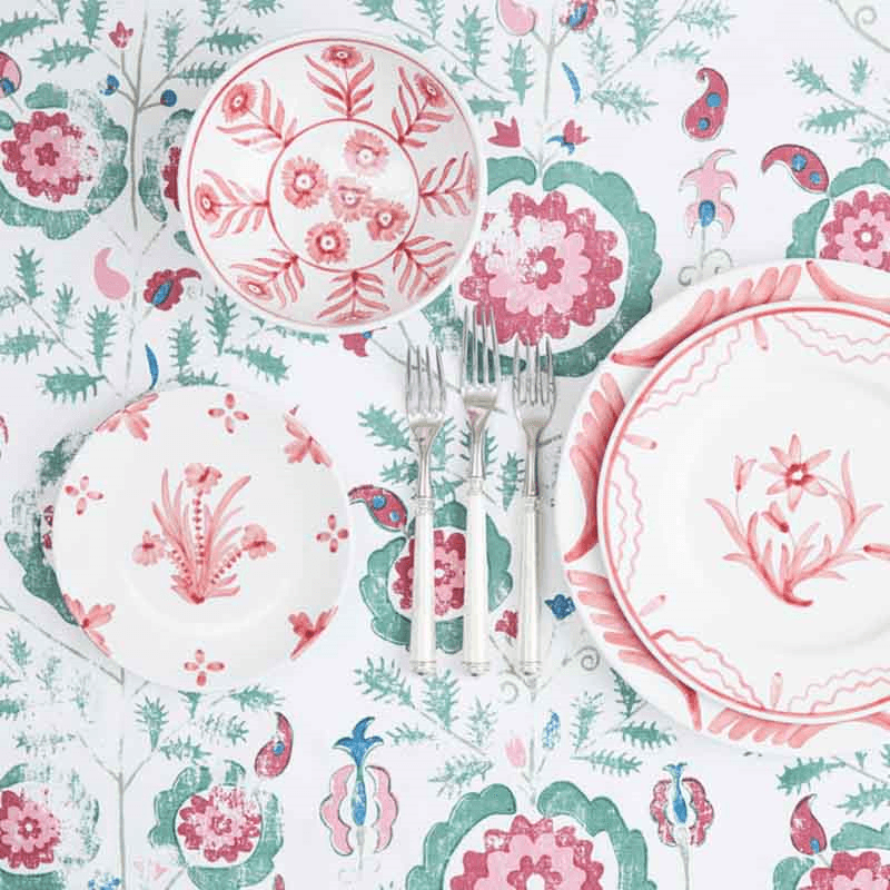 Plate, Summer Flower, Pink, Small, 17.5cm