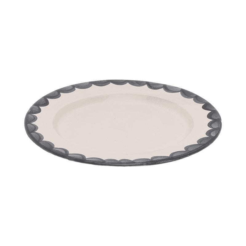 Sobremesa Scallop Set of 2 Dinner Plates, D26cm, Ink