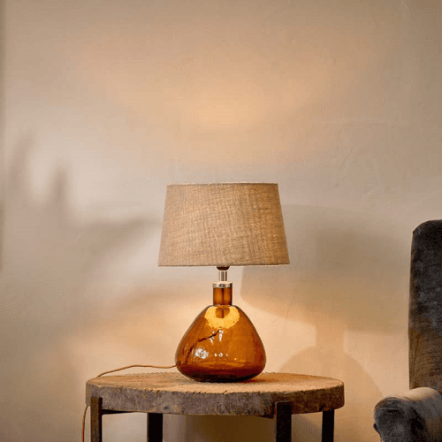 Image showing the Baba Glass Table Lamp, H31cm, Burnt Orange product.
