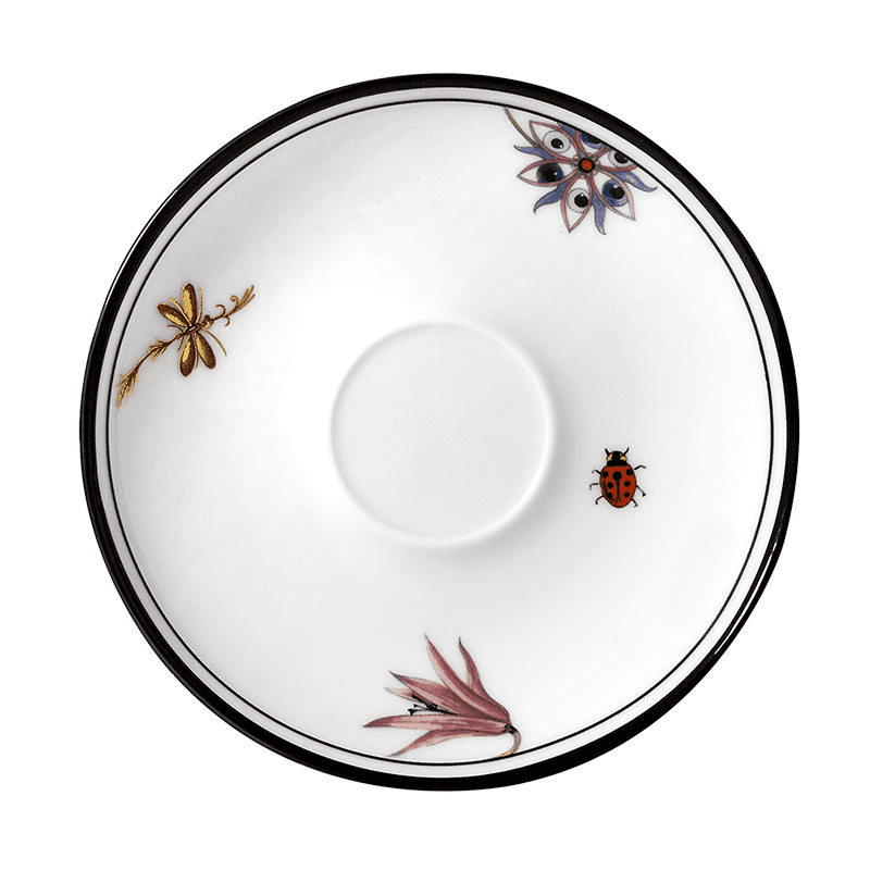 Arcadia Set of 2 Coffee Cups with Saucers, 100ml, White