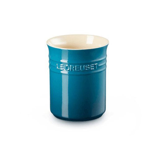 Image showing the Le Creuset Stoneware Small Utensil Jar Deep Teal product.