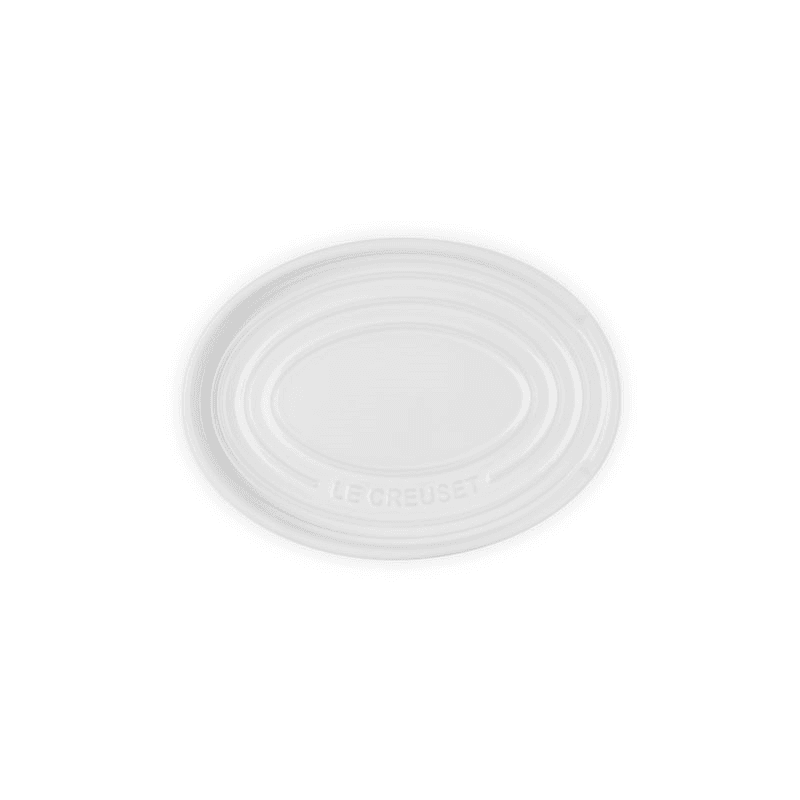 Stoneware Oval Spoon Rest, White