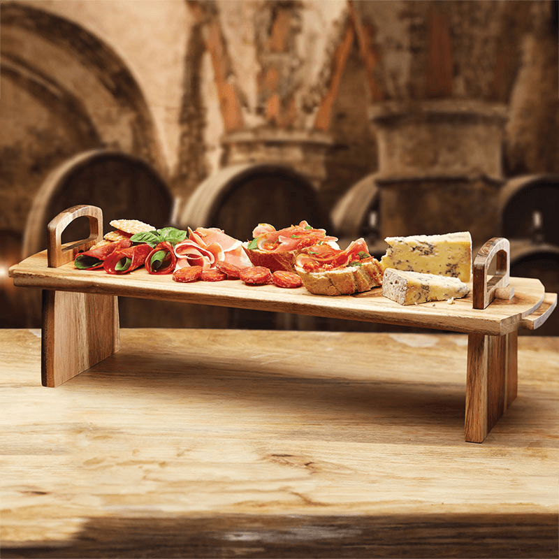 Antipasti platform platter, 52 x 15 x 17cm, Acacia Wood