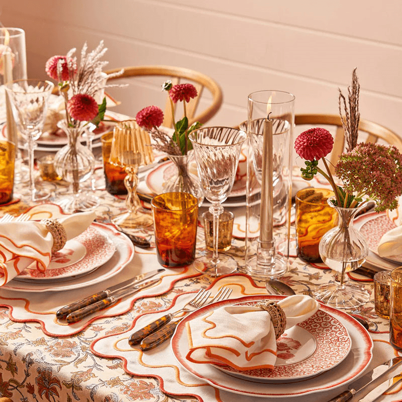 Clementine Set of 4 Placemats, 36 x 45cm, Orange